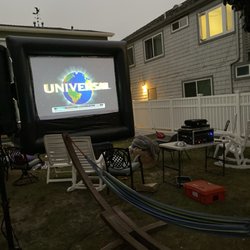 Sol Shine Productions - Backyard birthday party watching Mamma Mia