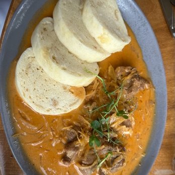 Art Restaurant Mánes - Delicious beef goulash with sour cabbage. - Czech Near Me - Prague, Puerto Rico