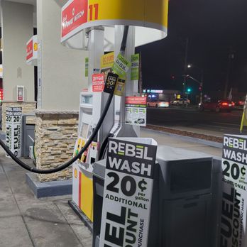 Shell - gas pumps at a gas station at night - Gas Stations Near Me - San Leandro, California Shell - gas pumps at a gas station at night - Gas Stations Near Me - San Leandro, California