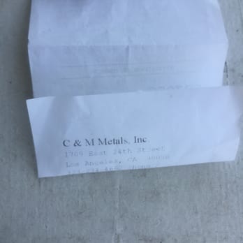 C & M Metals - My receipt!! - Recycling Center Near Me - Los Angeles, California