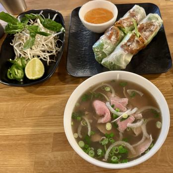 Pho Saigon Bay - Lodi - Beef Pho (small) and Pork Spring Rolls. Both excellent. - Vietnamese Near Me - Lodi, California Pho Saigon Bay - Lodi - Beef Pho (small) and Pork Spring Rolls. Both excellent. - Vietnamese Near Me - Lodi, California