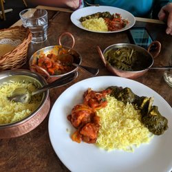 Indian Affair - Our dishes. Enough for two plus 40% taken home for leftovers.