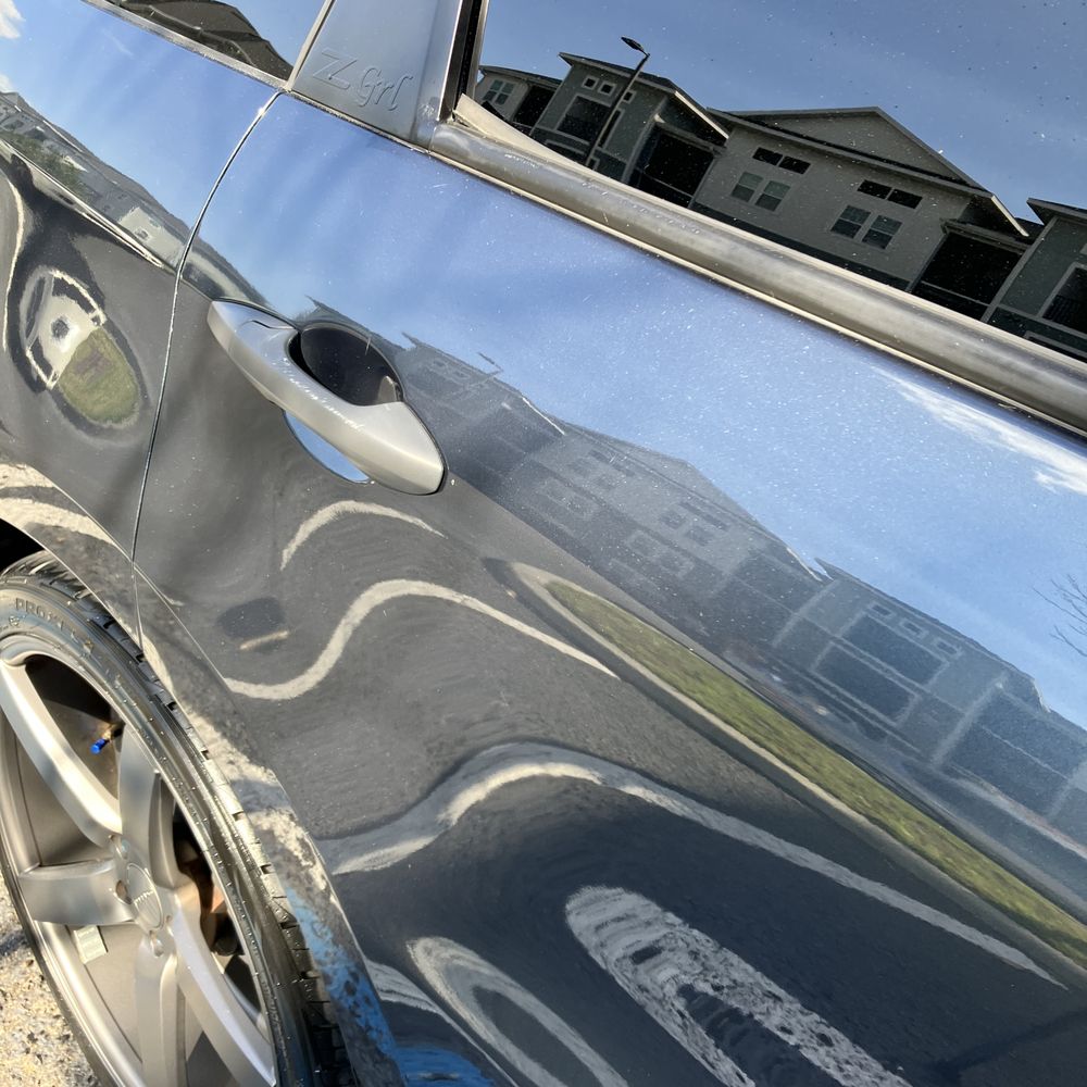 Auto Detailing Solutions - after right read passenger door. the door handles are ceramic coated so they need to be removed and sent out for repair which is normal. - Auto Detailing Near Me - Tampa, Florida