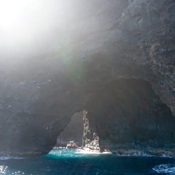 Capt Andy's - Sea cave w zodiac boat - Boat Tours Near Me - Ele'ele, Hawaii
