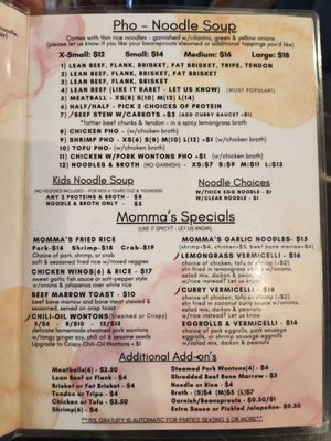 Menu photo 4 Pho Momma Sacramento, CA