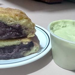 Ugly Donuts & Corn Dogs - Jersey Village - Red bean & matcha whipped cream