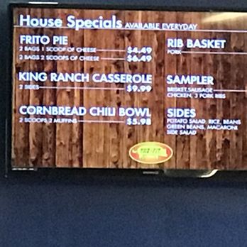 Bottomless Pit BBQ - a menu on the wall - Barbeque Near Me - Corpus Christi, Texas Bottomless Pit BBQ - a menu on the wall - Barbeque Near Me - Corpus Christi, Texas