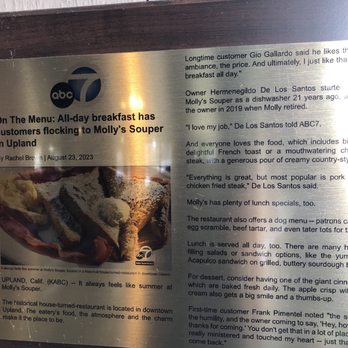 Molly's Souper - Award - Breakfast & Brunch Near Me - Upland, California Molly's Souper - Award - Breakfast & Brunch Near Me - Upland, California
