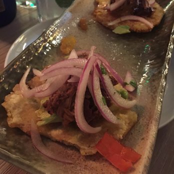 Pisco Y Nazca - Tostones (its missing one, couldn't wait) - Gastropubs Near Me - Kendall, Florida