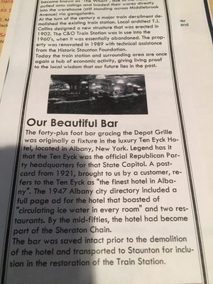 Menu photo 6 The Depot Grille Staunton, VA Menu photo 6 The Depot Grille Staunton, VA