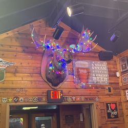 Texas Roadhouse - Entrance decorated for Christmas