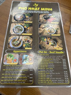 Menu photo 6 Pho Nhat Minh San Jose, CA