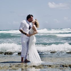 Kauai Island Destination Weddings - Jaclyn and Daniel exchanged wedding vows at the beach fronting the Kauai Beach Resort on the East side of Kaua'i