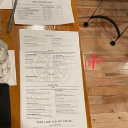 Atwater's - Catonsville - The Oct 2025 food menu, with the price to take home more wines beyond the two you get free each month with the $45 subscription.