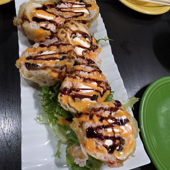 Arigato Cuisine - Stuffed Mushrooms!!  Super good - Sushi Bars Near Me - Wailuku, Hawaii
