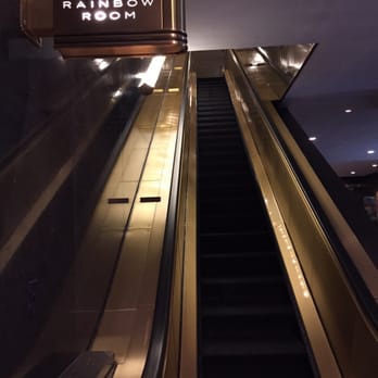 Rainbow Room - Escalator leading to mezzanine before taking special elevator to 65th floor - New American Near Me - New York, New York
