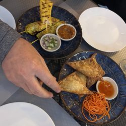 Siam House Thai Restaurant - 4. Chicken Satay and Crab Rangoon