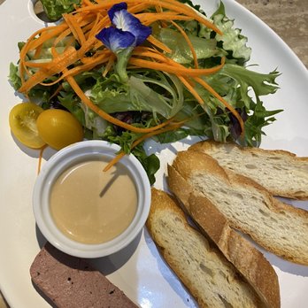 Tiny Pyramid - The Parisian- duck pâté with toast points and salad - Cafes Near Me - Honolulu, Hawaii