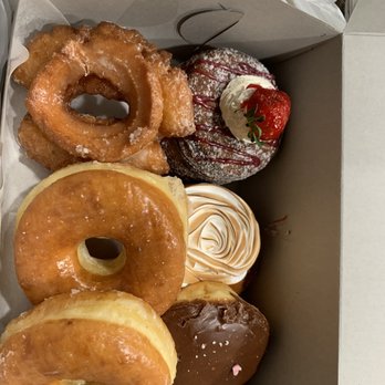 Friendly Donuts - Strawberry Creme Dossant, tres leches donut, Classic Original Glaze Donut - Donuts Near Me - Orange, California Friendly Donuts - Strawberry Creme Dossant, tres leches donut, Classic Original Glaze Donut - Donuts Near Me - Orange, California