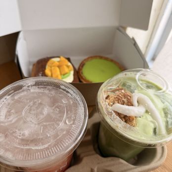 Tatin Bakehouse - Lychee strawberry soda. Iced matcha. Pandan tart. Mango croissant. - Bakeries Near Me - Oakville, Ontario Tatin Bakehouse - Lychee strawberry soda. Iced matcha. Pandan tart. Mango croissant. - Bakeries Near Me - Oakville, Ontario