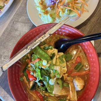 Penn’s Thai Grille - Tom yum noodle soup Ginger salad - Thai Near Me - Bellbrook, Ohio Penn’s Thai Grille - Tom yum noodle soup Ginger salad - Thai Near Me - Bellbrook, Ohio