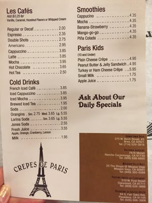 Menu photo 7 Crepes de Paris Brea, CA Menu photo 7 Crepes de Paris Brea, CA