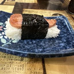 Musubi - grilled spam with rice & nori Musubi - grilled spam with rice & nori
