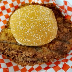 The Traveling Butcher - Pork Loin Sandwich (yup, it's that big!)