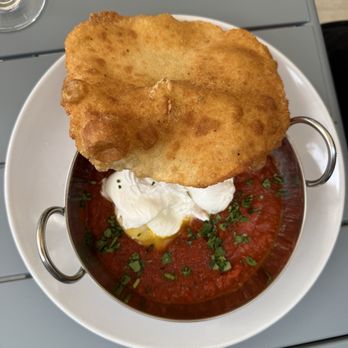 Ruby’s Good Shoes - Shakshuka with fried Nann bread - Breakfast & Brunch Near Me - Denver, Colorado