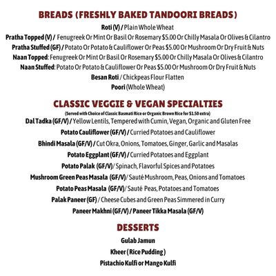 Menu photo 2 Rajput Indian Cuisine Norfolk, VA Menu photo 2 Rajput Indian Cuisine Norfolk, VA