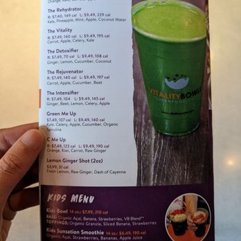 Vitality Bowls - Juice menu - Acai Bowls Near Me - Cambridge, Massachusetts