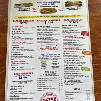 Timmy T's Sandwich Shop - Menu - Sandwiches Near Me - Kailua, Hawaii Timmy T's Sandwich Shop - Menu - Sandwiches Near Me - Kailua, Hawaii