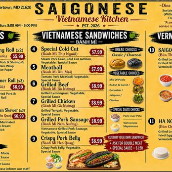 Saigonese Baguette & Cafe - Vietnamese Near Me - Chestertown, Maryland Saigonese Baguette & Cafe - Vietnamese Near Me - Chestertown, Maryland
