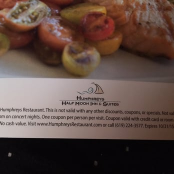 Humphreys Half Moon Inn - PASSPORT of savings given on 12/11/2015 with all coupons inside expiring 10/31/2015! - San Diego, CA