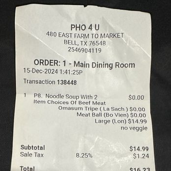 Pho 4 U - Vietnamese Near Me - Harker Heights, Texas