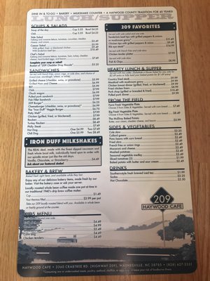 Menu photo 8 Haywood 209 Cafe Waynesville, NC Menu photo 8 Haywood 209 Cafe Waynesville, NC