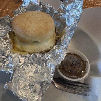 Southfork 1848 Eatery and Bakeshop - Sausage egg sandwich. Good salsa! - Sandwiches Near Me - Pollock Pines, California Southfork 1848 Eatery and Bakeshop - Sausage egg sandwich. Good salsa! - Sandwiches Near Me - Pollock Pines, California