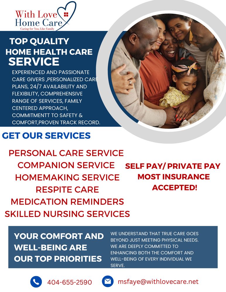 With Love Home Care - home care agency in Atlanta, GA