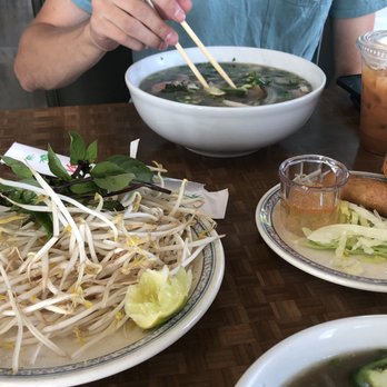 Pho King Orem - The large Pho Tai (#1), the Vietnamese egg rolls, and the toppings! - Vietnamese Near Me - Orem, Utah