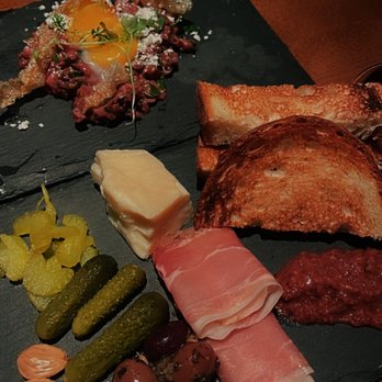 Ella Elli - The charcuterie board and beef tartare - Wine Bars Near Me - Chicago, Illinois Ella Elli - The charcuterie board and beef tartare - Wine Bars Near Me - Chicago, Illinois