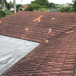 Before Gunnar cleaned the roof you can see where tiles were newly replaced... Before Gunnar cleaned the roof you can see where tiles were newly replaced...
