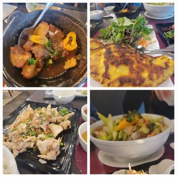 Nam Phuong - This is what we ordered the first night there. Family meal for 4 and an extra Banh Xeo with Shrimp. That's a must try! - Vietnamese Near Me - Atlanta, Georgia