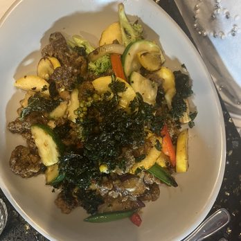 Poor Calvin's - Crispy Beef with lots of veggies - Asian Fusion Near Me - Atlanta, Georgia Poor Calvin's - Crispy Beef with lots of veggies - Asian Fusion Near Me - Atlanta, Georgia