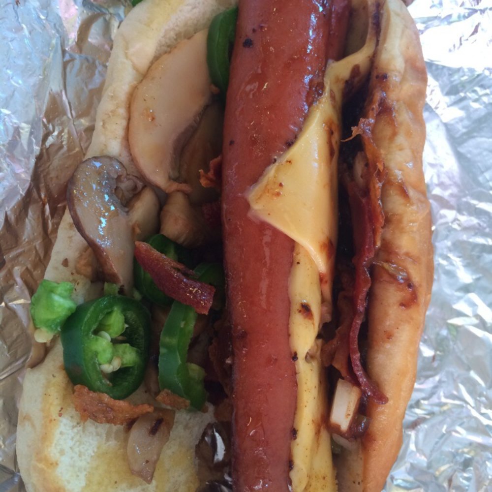 Five Guys - Wow. Bacon cheese dog shrooms jalapeño a1 . - Fast Food Near Me - San Marcos, California