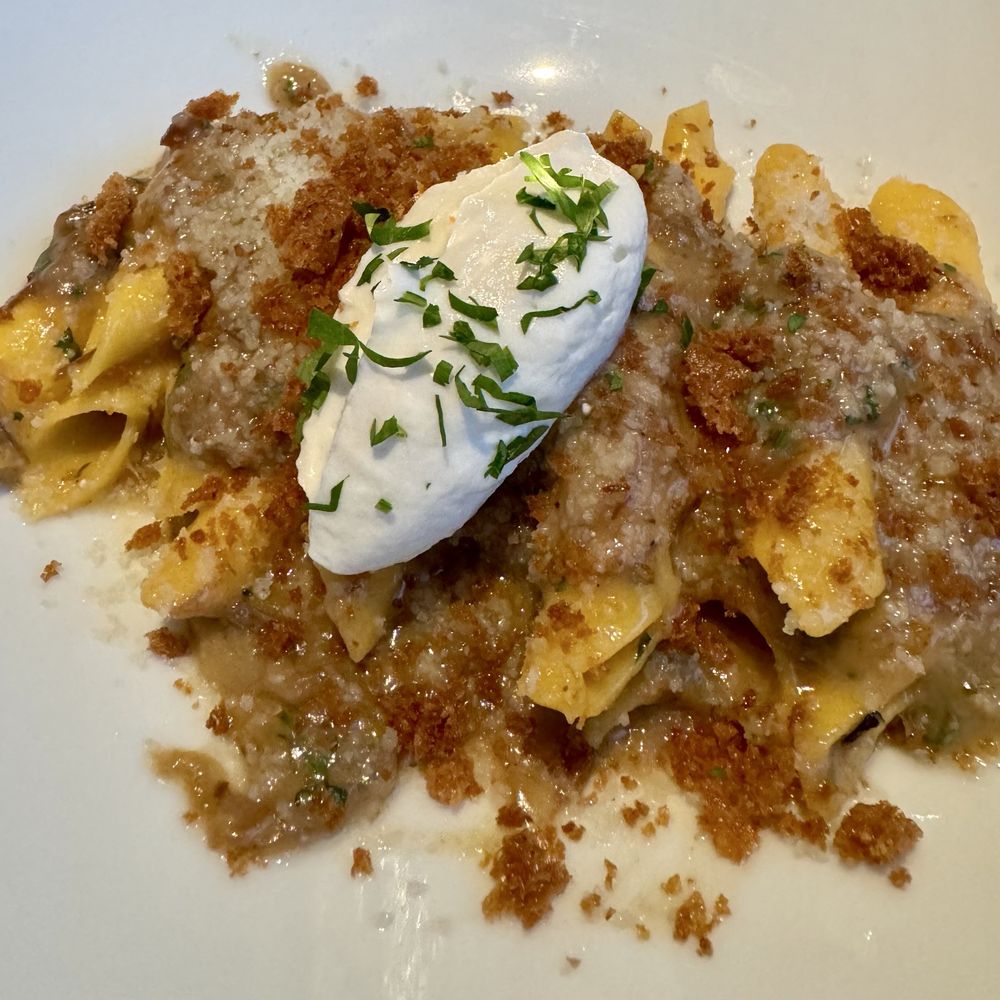 Fleurette - Garganelli Alla Genovese , yum! - French Near Me - San Diego, California