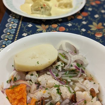 Inka Trails - Half-eaten ceviche (because I was too hungry to take a picture first!). Delicious! - Peruvian Near Me - Claremont, California Inka Trails - Half-eaten ceviche (because I was too hungry to take a picture first!). Delicious! - Peruvian Near Me - Claremont, California