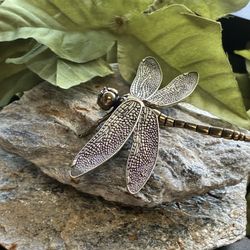 Lily's Place - Brass dragonfly figurine