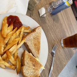 Katy's Restaurant - Toasted Egg Salad Sandwich with Home Fries