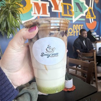 Smyrna Coffee - Dubai latte, iced with oat milk - Coffee & Tea Near Me - Smyrna, Georgia Smyrna Coffee - Dubai latte, iced with oat milk - Coffee & Tea Near Me - Smyrna, Georgia