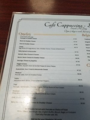 Menu photo 6 Cafe Cappuccino Waco, TX